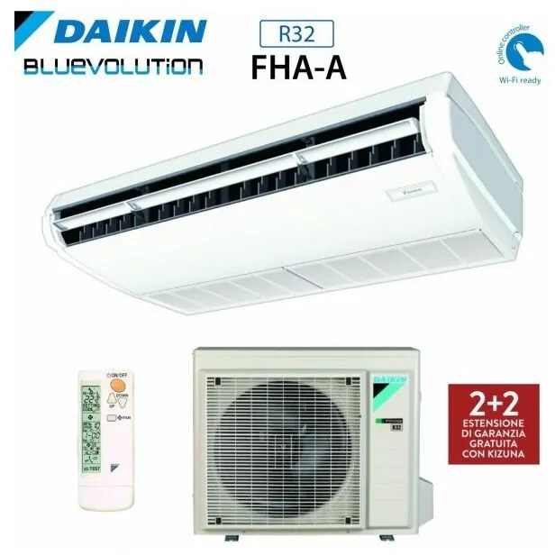 Daikin - Climatizzatore Condizionatore Pensile a Soffitto dc Inverter 21000 btu FHA60A R-32 Wi-Fi Optional con Comando a Filo - Garanzia Italiana