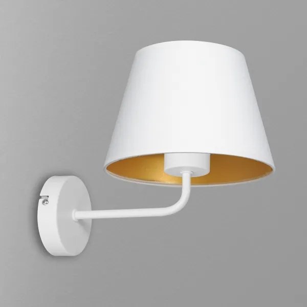 Lampada da parete ARDEN 1xE27/60W/230V bianco/oro