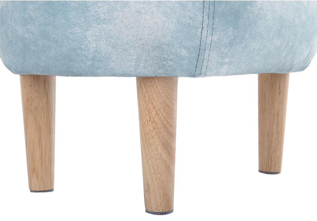 Pouf in tessuto azzurro REINDEER Beliani