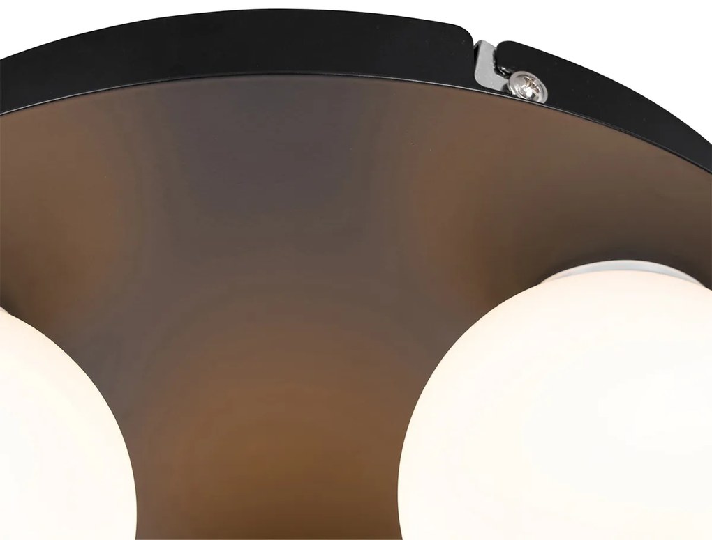 Plafoniera moderna per bagno nera 3 luci - Cederic