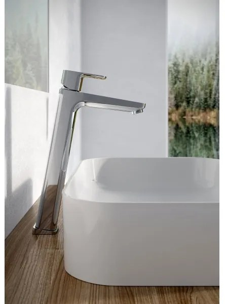Ravak X070130 - Miscelatore per lavabo FREE 33,4 cm, finitura cromo lucido