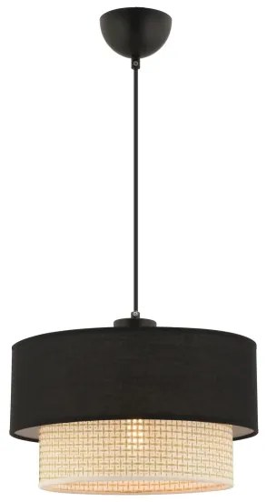 Lampadario a cavo ECHO 1xE27/60W/230V nero/crema