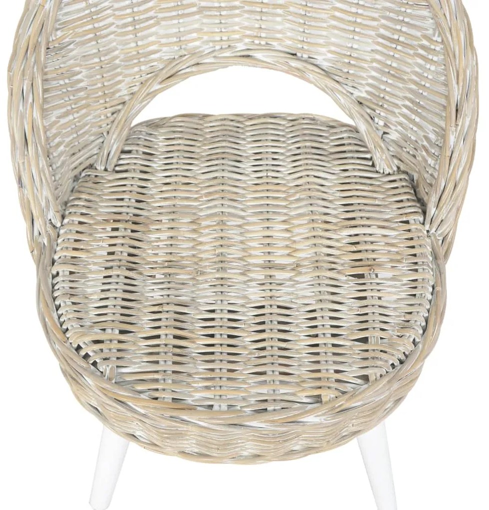 Poltrona in Rattan Kubu Bianco