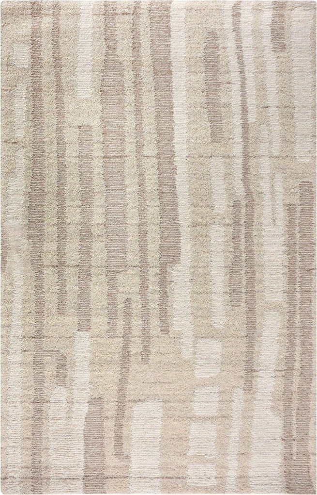 TAKEO - tappeto in lana avorio con decoro