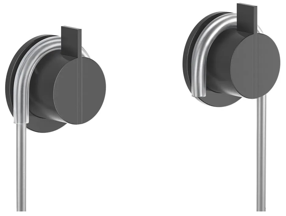 Mensola da bagno sospesa in acciaio inox color argento Origin - Metaltex