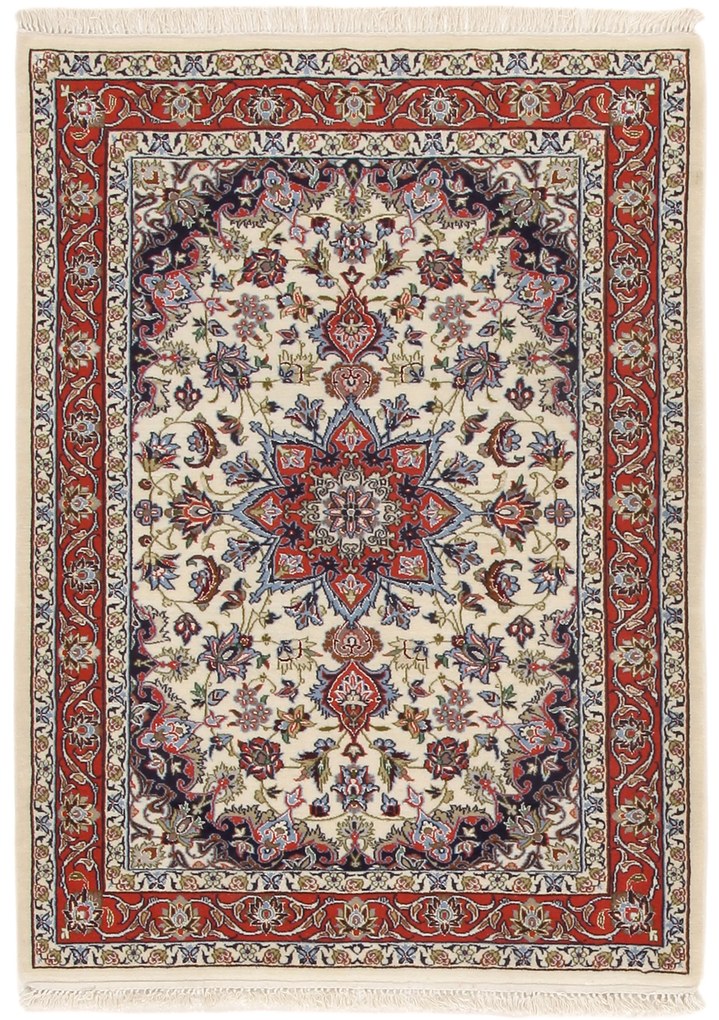 Isfahan Tappeto 110x80 (Iran) Annodato A Mano