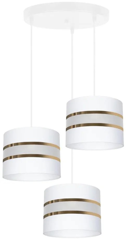 Lampadario a sospensione con filo CORAL 3xE27/60W/230V bianco