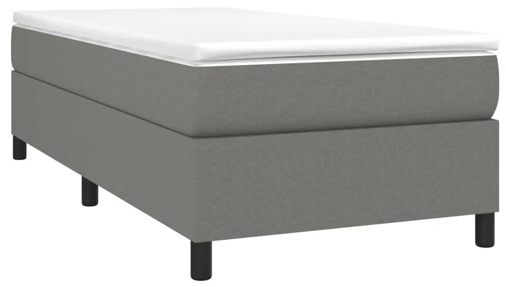 Giroletto a molle grigio scuro 90x200 cm in tessuto