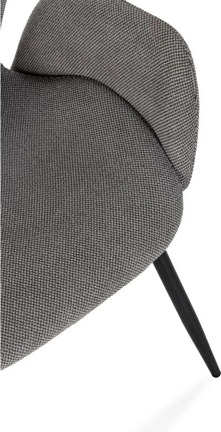 Set di sedie da pranzo grigia in imbottito 2 pz Ansu – Marckeric