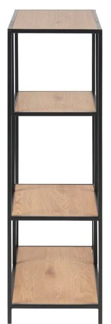 Libreria in rovere nero/naturale 77x114 cm Seaford - Actona