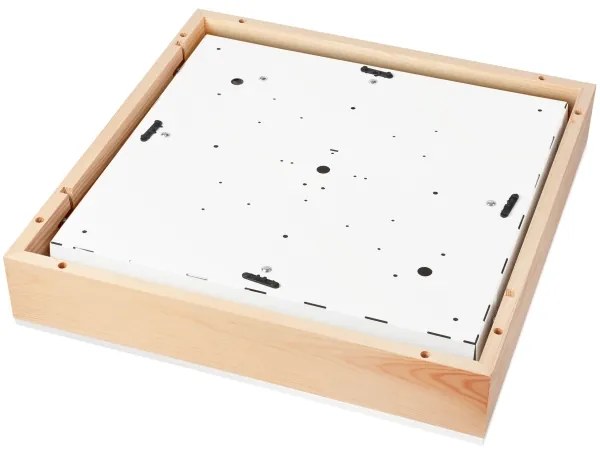 Plafoniera NATURAL SQUARE 4xE27/15W/230V 48x48 cm pino/bianco