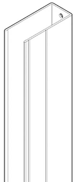 Profilo in alluminio verniciato bianco opaco L1.95m L40xSp28xH1980 mm