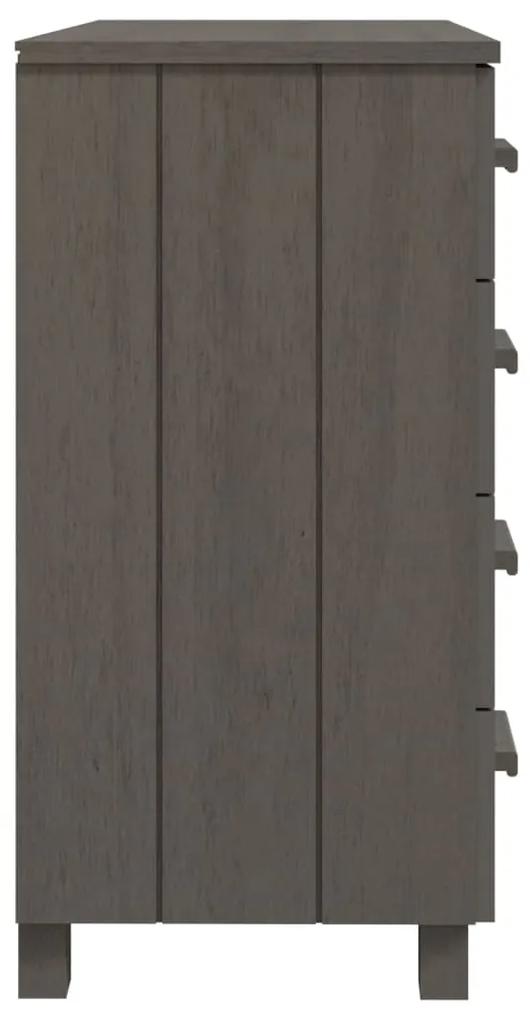 Credenza hamar grigio chiaro 79x40x80 cm legno massello di pino