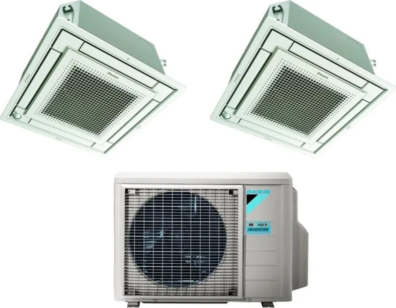 Daikin - Climatizzatore Condizionatore Bluevolution Inverter Dual Split a Cassetta ffa-a 9+9 con 2MXM40A R-32 Wi-Fi Optional con Comando a Filo e