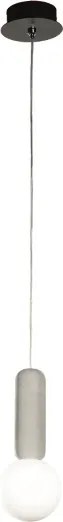 Lampada a sospensione ROCK in cemento e vetro soffiato D10 cm 1 Luce