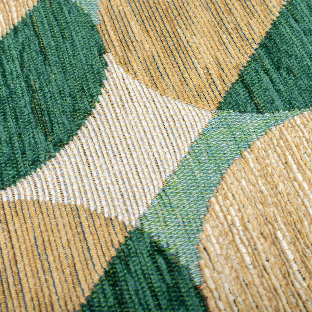 Passatoia giallo-verde 60x230 cm Carlos Circle Geo - Flair Rugs