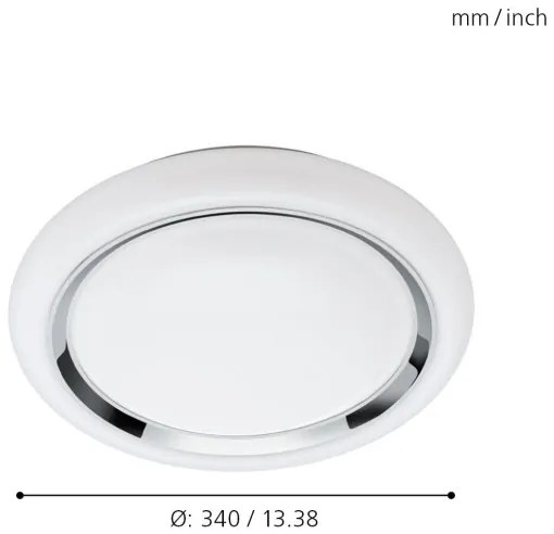 Eglo 96686 - Plafoniera LED dimmerabile CAPASSO-C LED/17W/230V