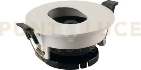 Faretto a incasso stenos orientabile bianco tondo foro ovale 8,5x4,2cm