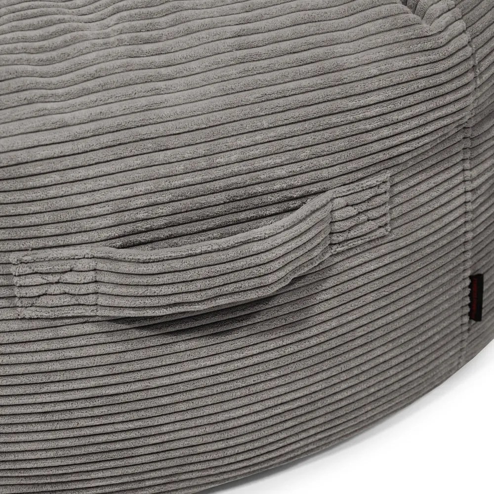 Puof a sacco blu con rivestimento in velluto a coste Roll 105 – SLOWDOWN