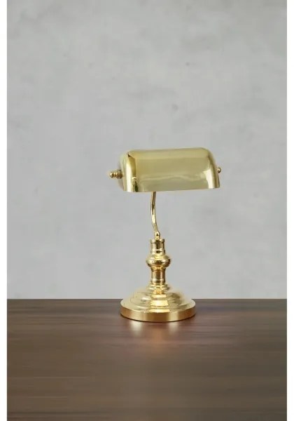 Markslöjd 108977 - Lampada da tavolo BANKERS 1xE14/40W/230V dorata