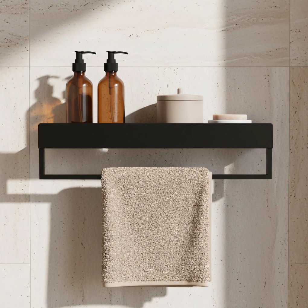 Mensola da bagno SF01 60cm black matt