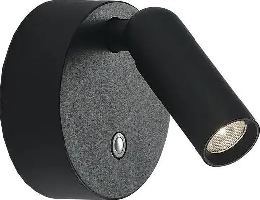 Ideal Lux - Faretto da parete LED ricaricabile e dimmerabile BEAN LED/3W/5V CRI 95 nero