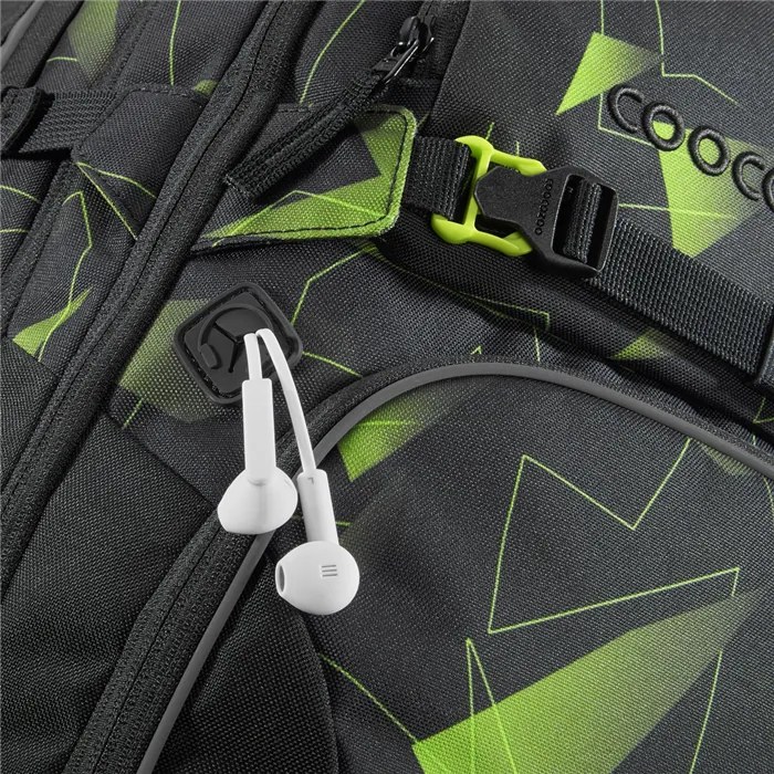 Zaino scuola coocazoo PORTER, Lime Flash, certificato AGR