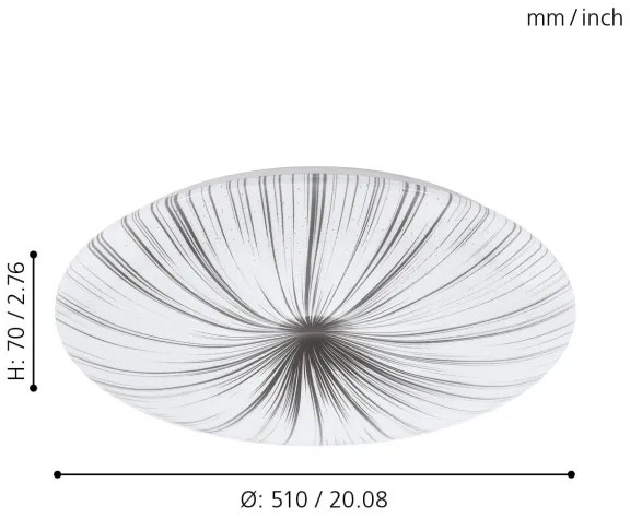 Eglo 98326 - Plafoniera LED NIEVES LED/30,8W/230V