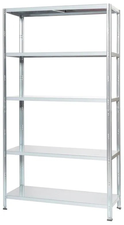 Scaffale in kit 5 ripiani Klip L 100 x P 40 x H 187 cm grigio zincato, portata per ripiano 80 kg