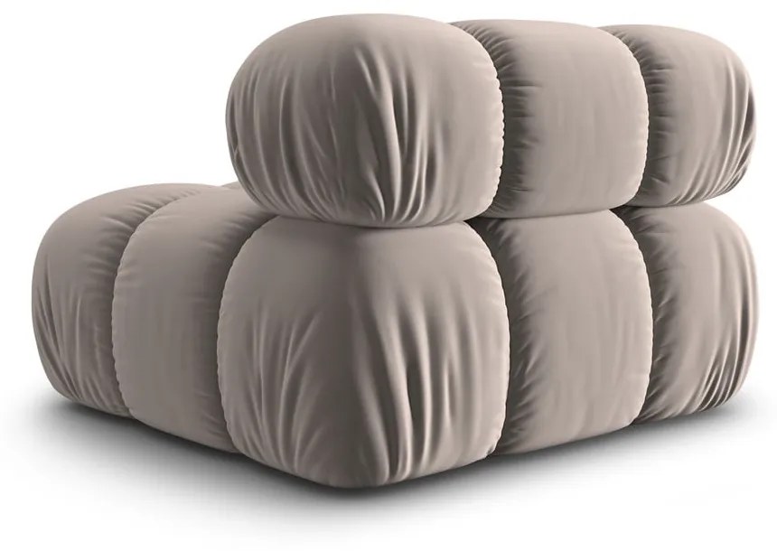 Modulo divano in velluto beige (parte centrale) Bellis - Micadoni Home