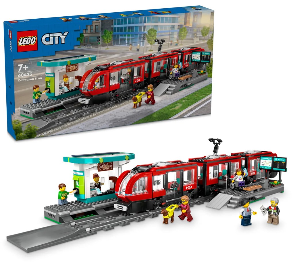 Tram e fermata del tram Lego City