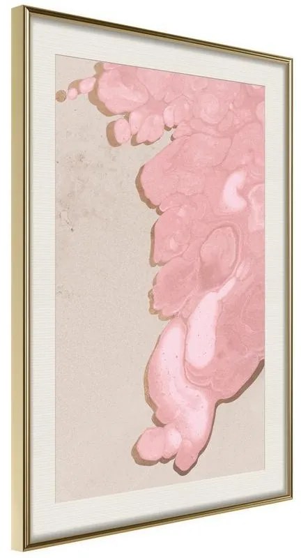 Poster  Pink River  Cornice Quadri Cornice d'oro con passe-partout, Larghezza x Altezza Home decor 30x45