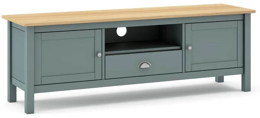 Mobile TV verde polveroso in pino massiccio 158x53x40 cm Misti – Marckeric