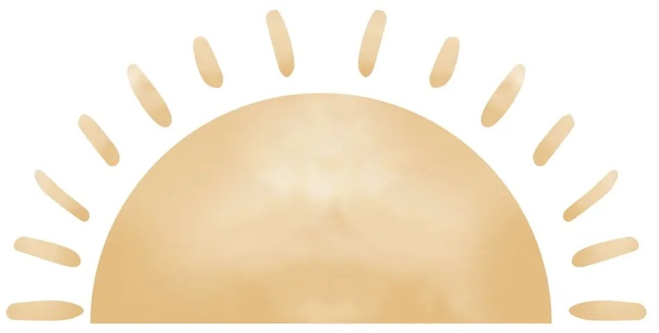 Adesivo per bambini per muro 155x75 cm Watercolor Sun – Ambiance