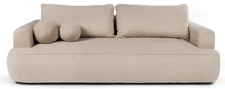 Divano beige allungabile con rivestimento in bouclé 247 cm Quinoa – Bonami Selection
