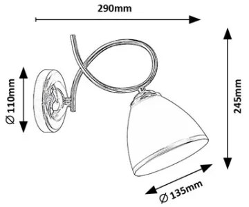Brilagi - Lampada da parete FRED 1xE27/60W/230V cromo lucido