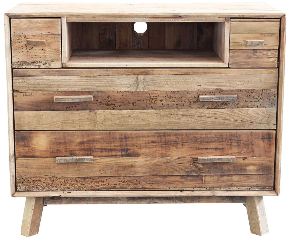 PINUS - cassettiera con 4 cassetti e un ripiano