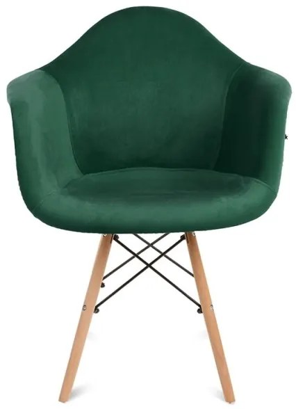 SET 2x Sedia da pranzo NEREA 80x60,5 cm verde/faggio