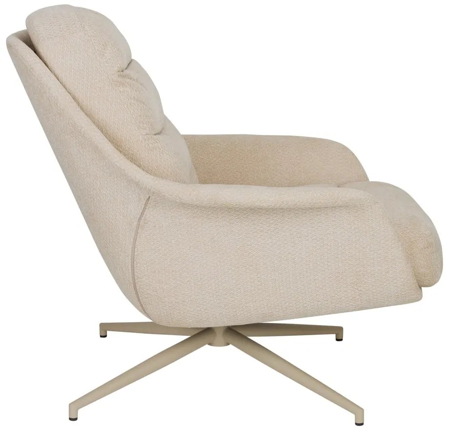 Poltrona da relax beige girevole Philly – Zuiver