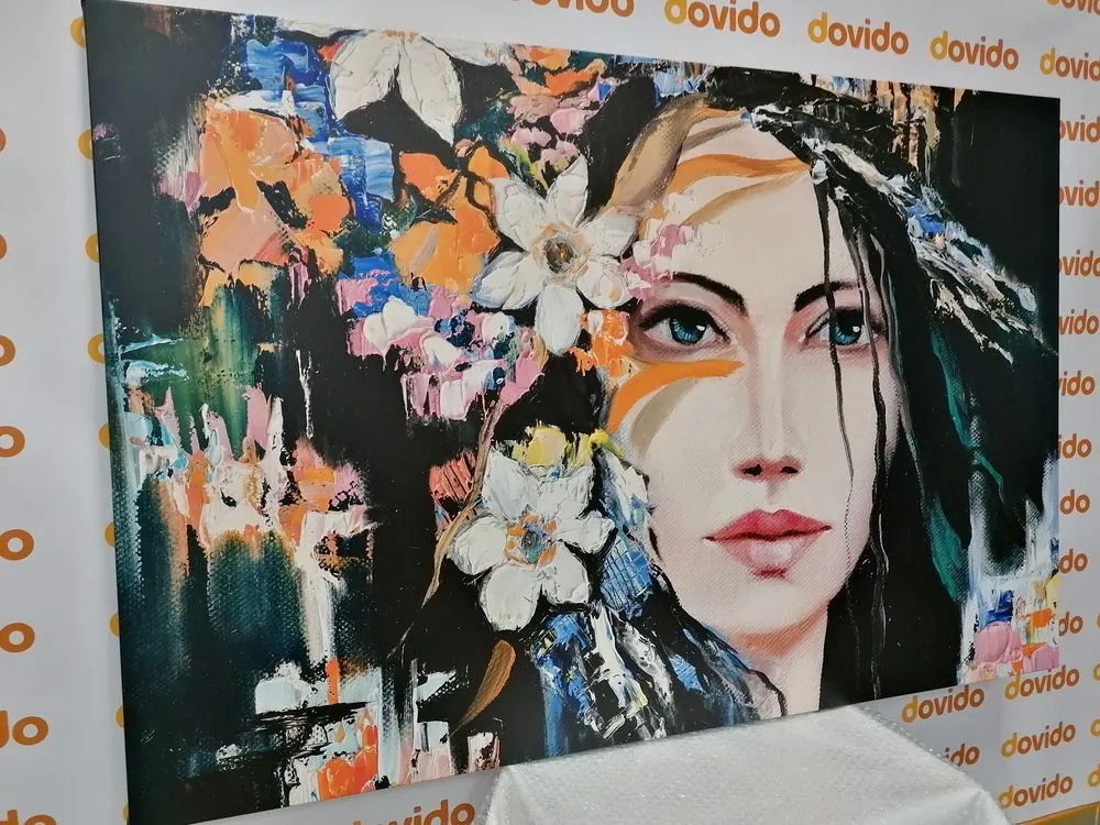 Quadro su tela – Pittura originale di una donna