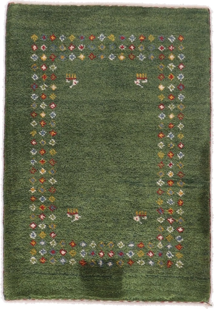Gabbeh Tappeto 90x60 (Iran) Annodato A Mano