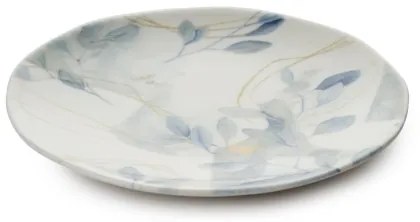 Set da tavola 24 pezzi in porcellana, bianco/blu