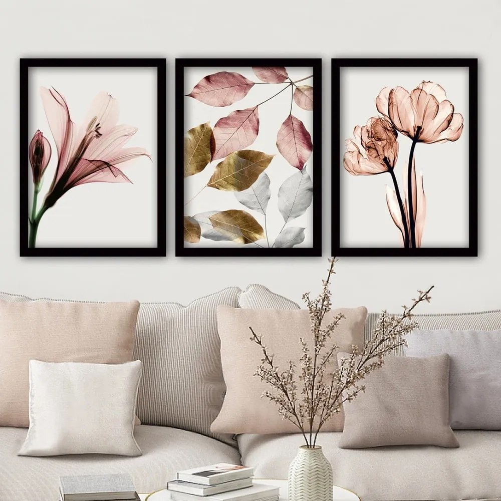 Set di poster in cornice 3 pezzi 35x45 cm - Wallity