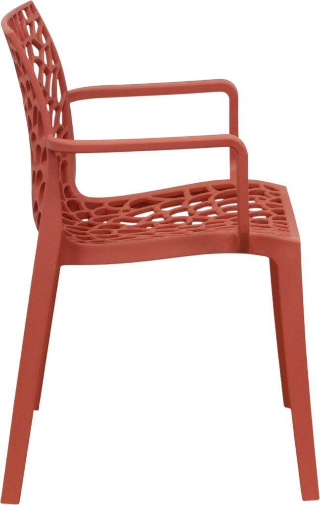 GEORGETA - poltrona moderna in polipropilene con decorazione