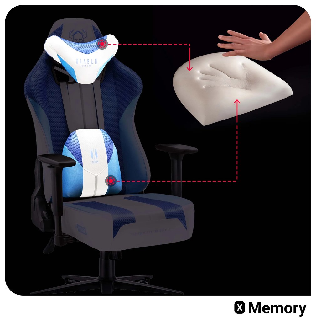 Sedia Da Gaming Diablo X-Player 2.0 In Materiale Kids Size: Frost White
