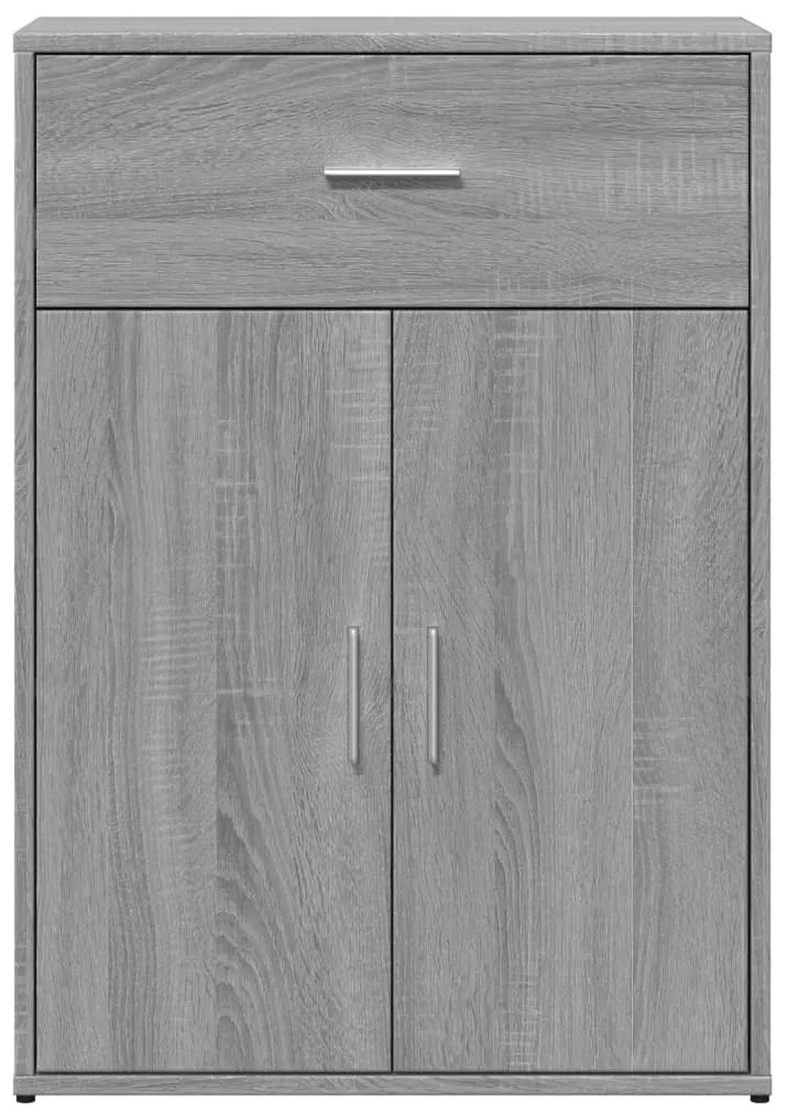 Credenze 2 pz grigio sonoma 60x30x84 cm in legno multistrato
