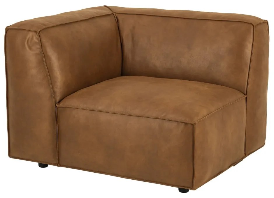 Modulo divano marrone cognac (angolo sinistro) Fairfield Kentucky - Bonami Selection