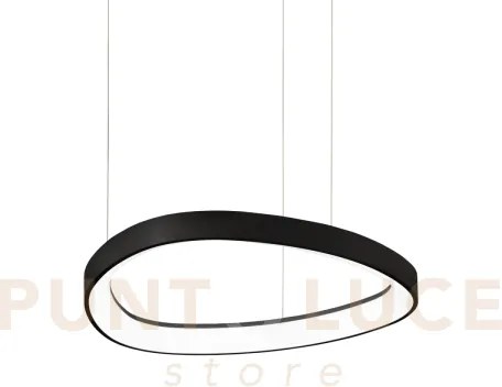 Gemini sospensione led 36 w on-off 4000 lm 2700 k nera 42,5cm