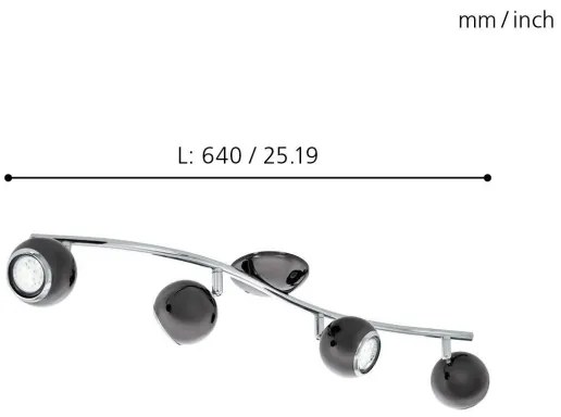 EGLO 31008 - Faretto LED BIMEDA 4xGU10/3W LED