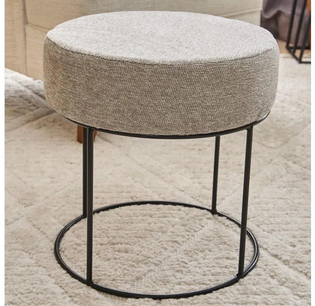 Pouf JAVI Ø 40 cm crema
